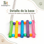 Columpio de madera con cuentas y cadenas para aves — CrossingPets · imagen 5