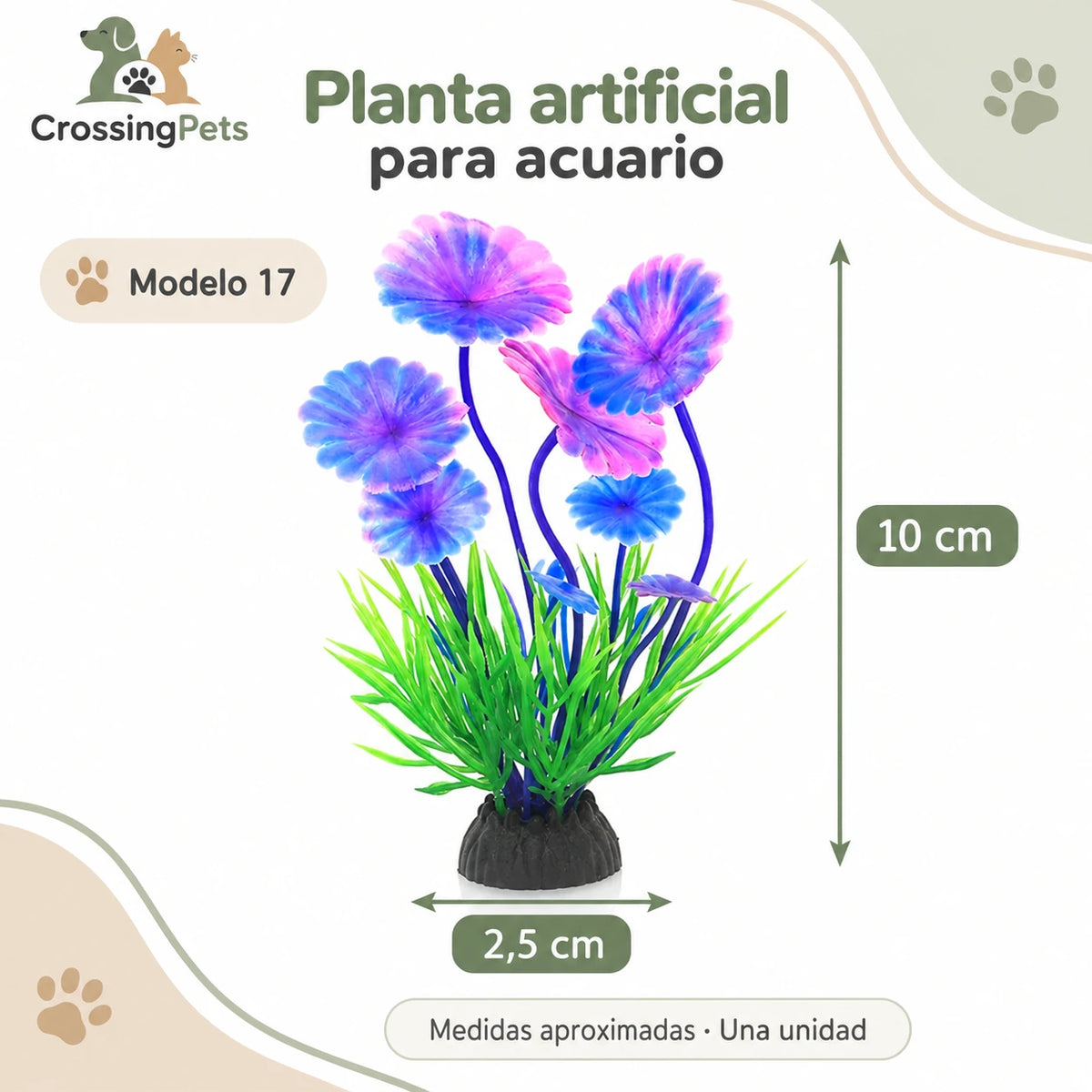 Adornos y plantas artificiales para acuario · 56 modelos — CrossingPets · imagen 17