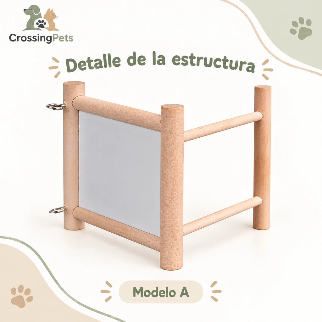 Accesorios para aves: espejo, columpios y posadero en rama — CrossingPets · imagen 11