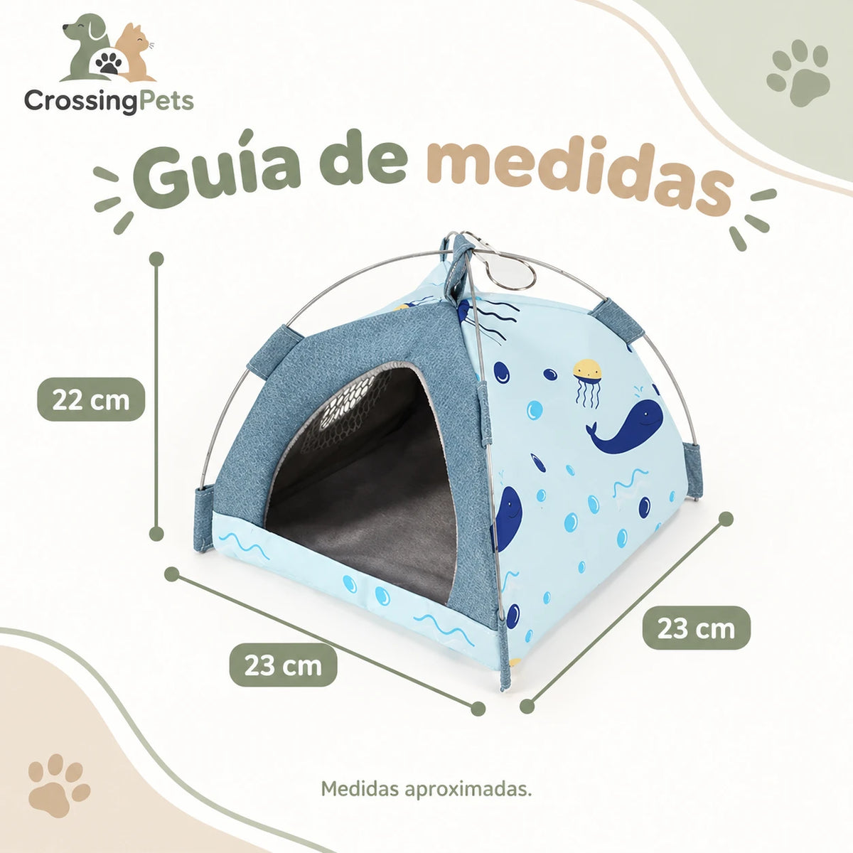 Refugio de tela para aves con opciones de cortina — CrossingPets · imagen 9