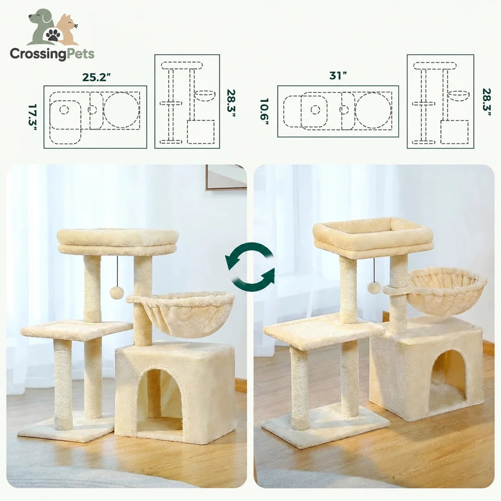 Árboles rascadores bajos para gatos CrossingPets — imagen 8