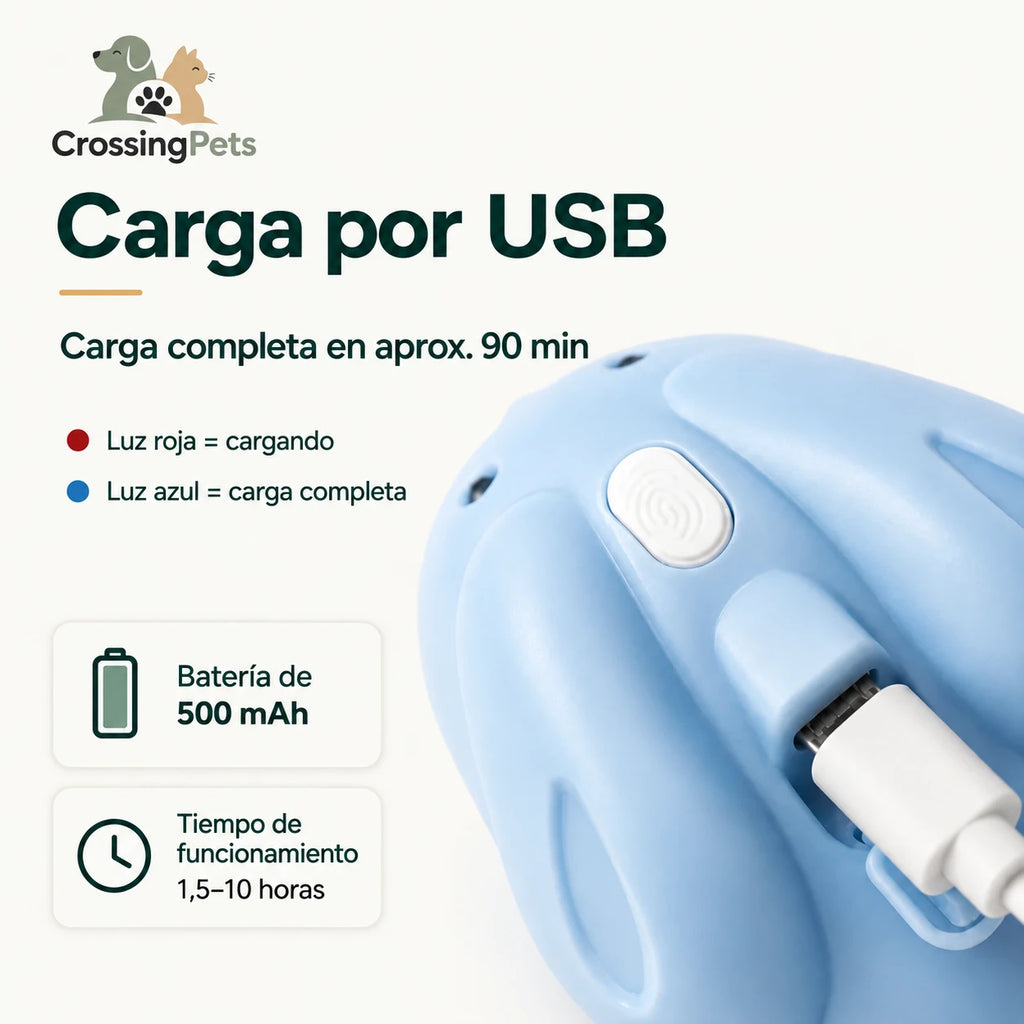 CatChase de CrossingPets: Carga USB y autonomía