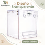 Bañera transparente para aves con fijación a jaula — CrossingPets · imagen 8