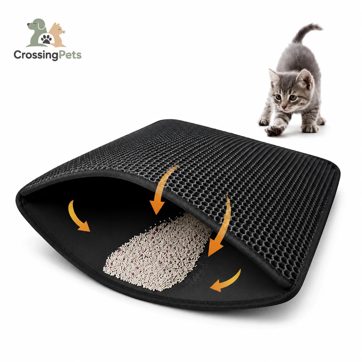 Alfombrilla grande para arenero CrossingPets — imagen 1 en español