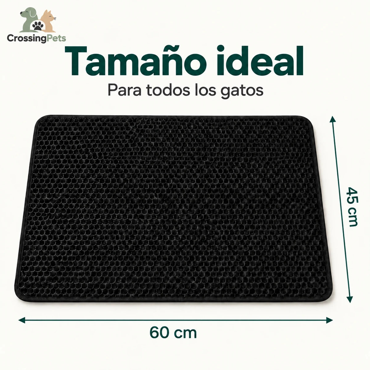 Alfombrilla grande para arenero CrossingPets — imagen 4 en español
