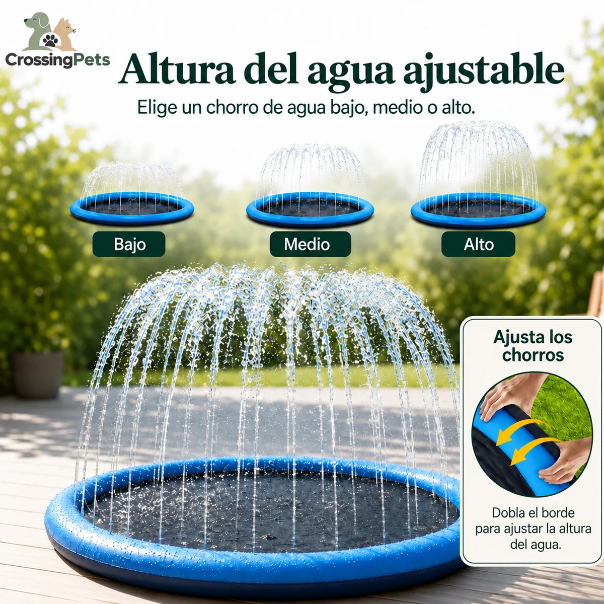 Alfombrilla rociadora para perros CrossingPets — imagen 5 en español