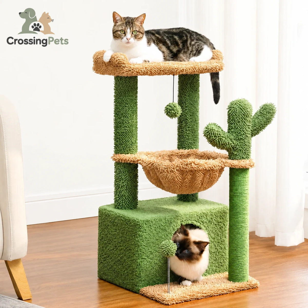 Árbol rascador con forma de cactus para gatos — imagen 5 en español
