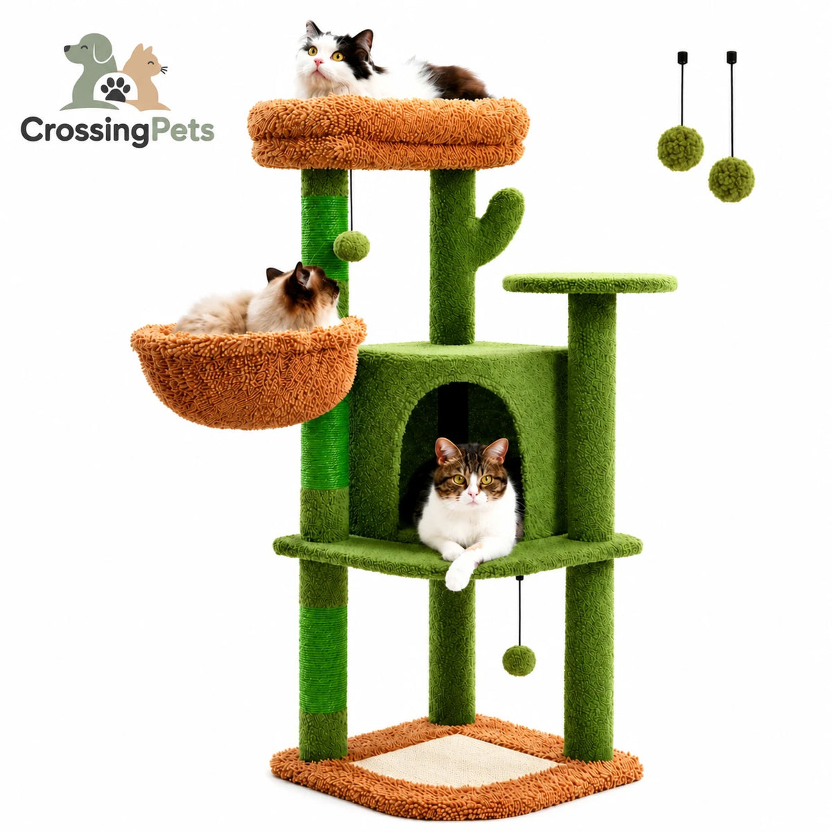 Árbol rascador con forma de cactus para gatos — imagen 10 en español