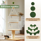 Árbol rascador para gatos con forma de árbol de Navidad — imagen 5 en español