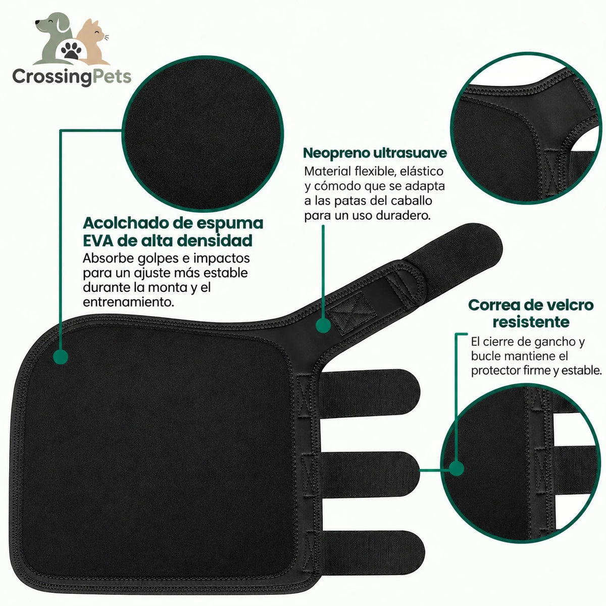 Botas protectoras para las patas de los caballos CrossingPets — imagen 5 en español