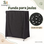 Funda negra para jaulas con cortina frontal — CrossingPets · imagen 6