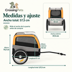 Medidas del remolque espacioso PawHut — CrossingPets