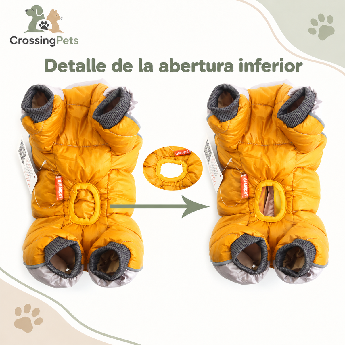 Mono de invierno reflectante con anilla — CrossingPets · imagen 14