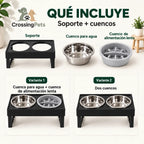 Contenido y variantes del cuenco elevado ajustable — CrossingPets