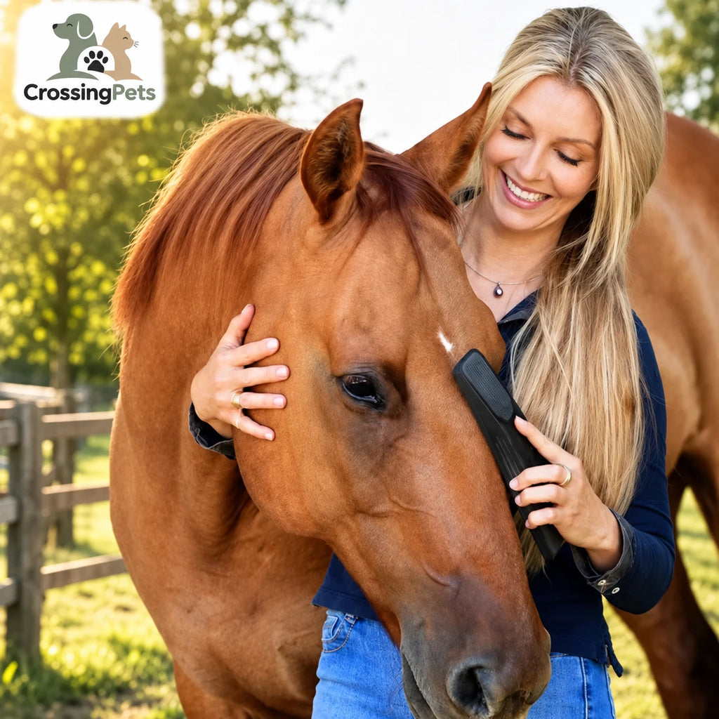 Pack de 2 cuchillas para muda de pelo para caballos CrossingPets — imagen 4 en español