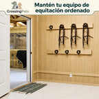Stallviro-Metallhalter für Trensen CrossingPets — Bild 8 mit spanischem Text