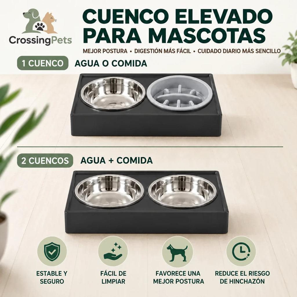 Opciones de cuencos y características del comedero — CrossingPets