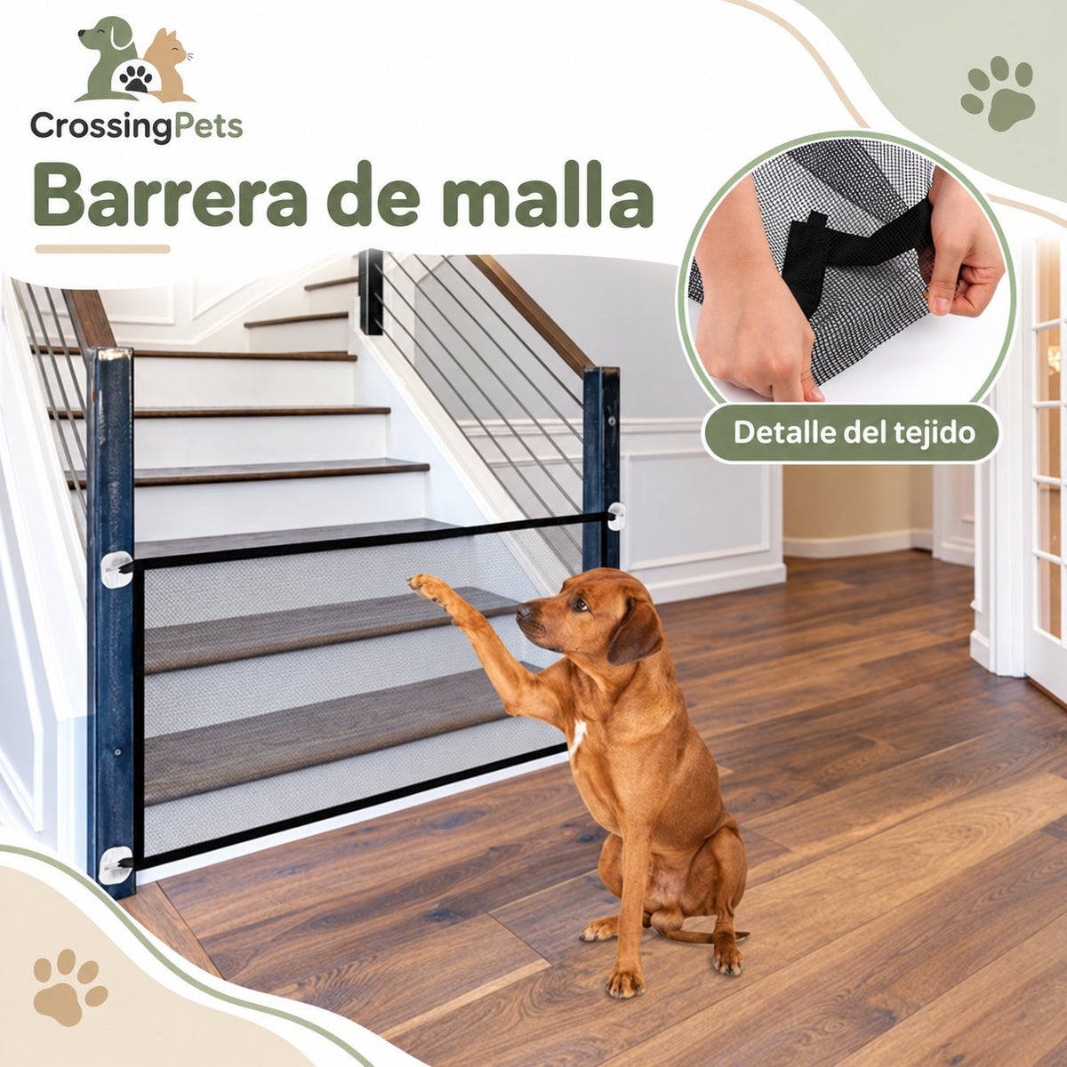 Barrera para delimitar espacios para mascotas — CrossingPets · imagen 3