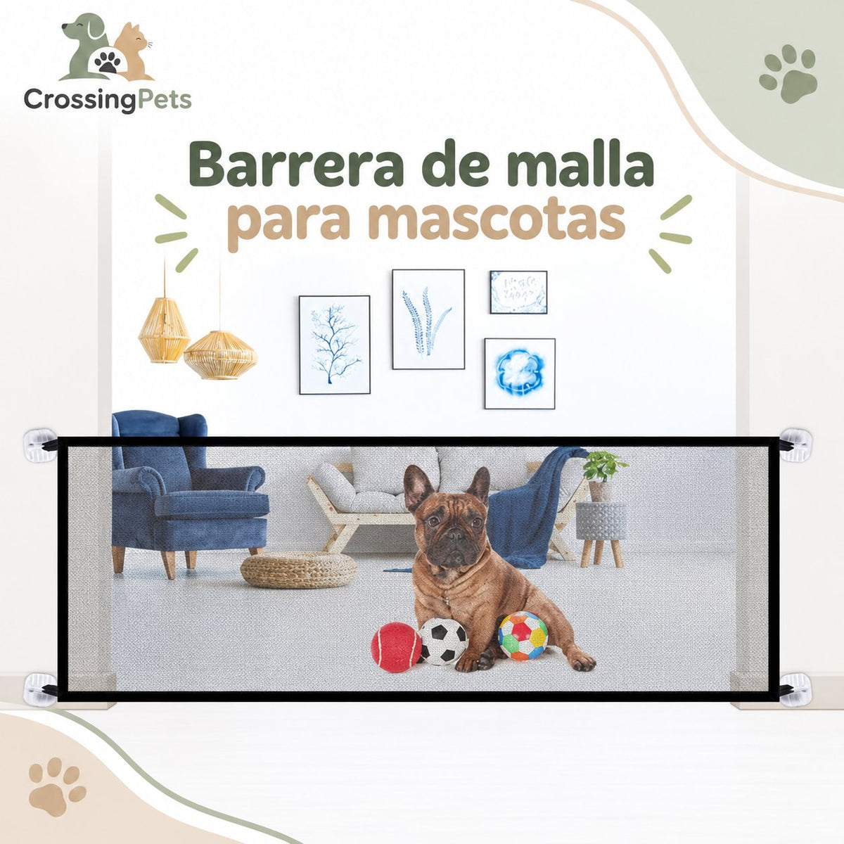 Barrera para delimitar espacios para mascotas — CrossingPets · imagen 2
