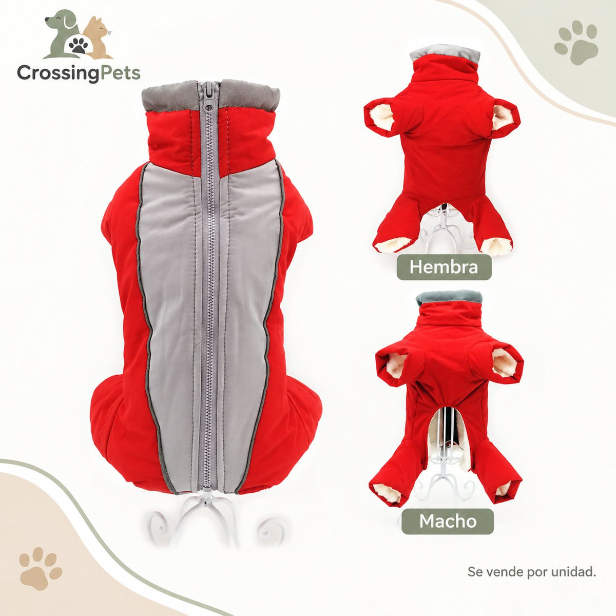 Mono de invierno impermeable para perros — CrossingPets · imagen 8