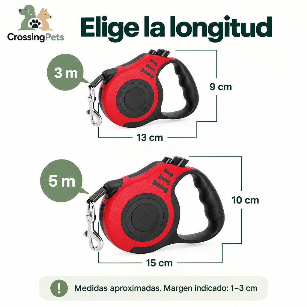 Correa extensible para perros de 3 o 5 m — CrossingPets · imagen 5