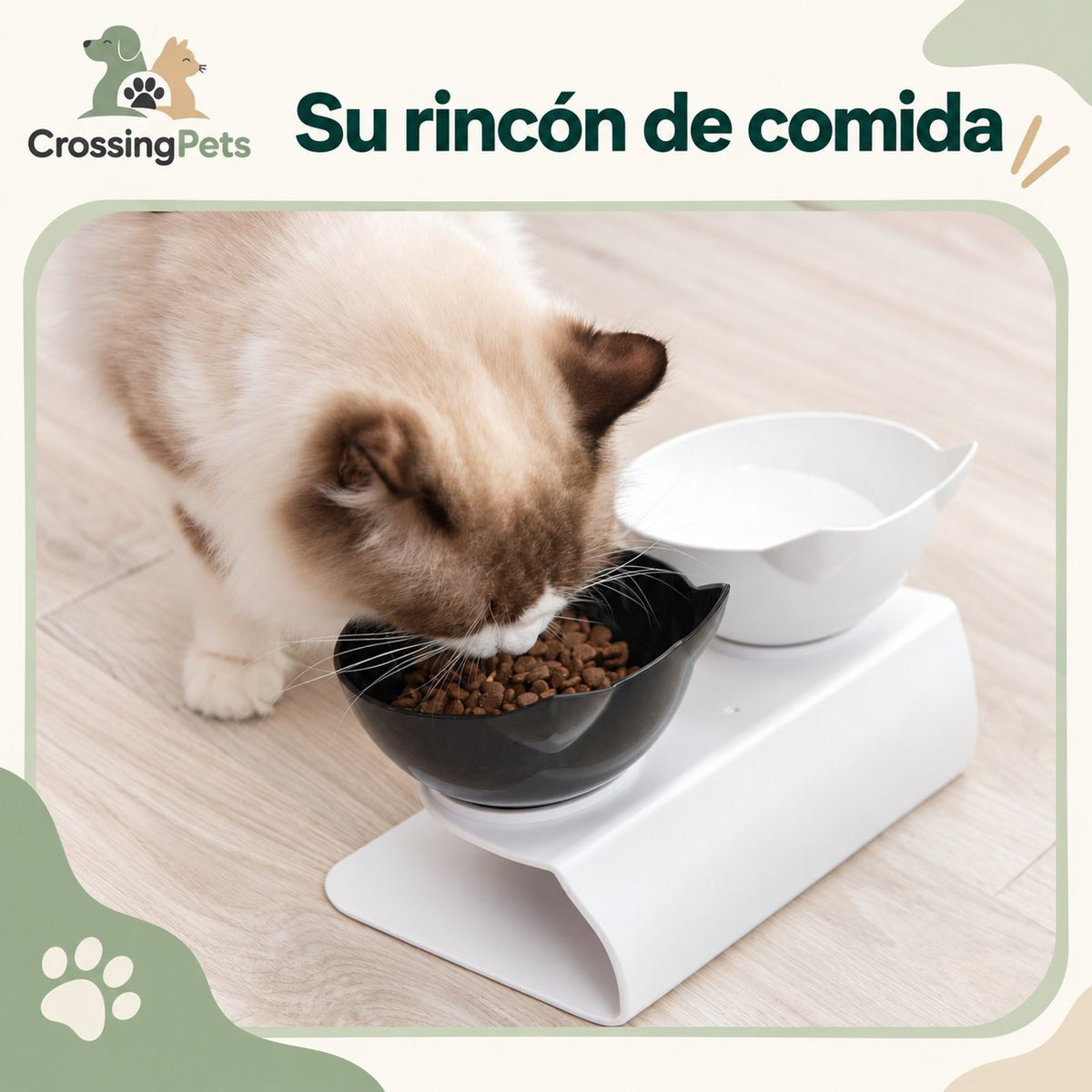 Comedero y bebedero doble para gatos — CrossingPets · imagen 17