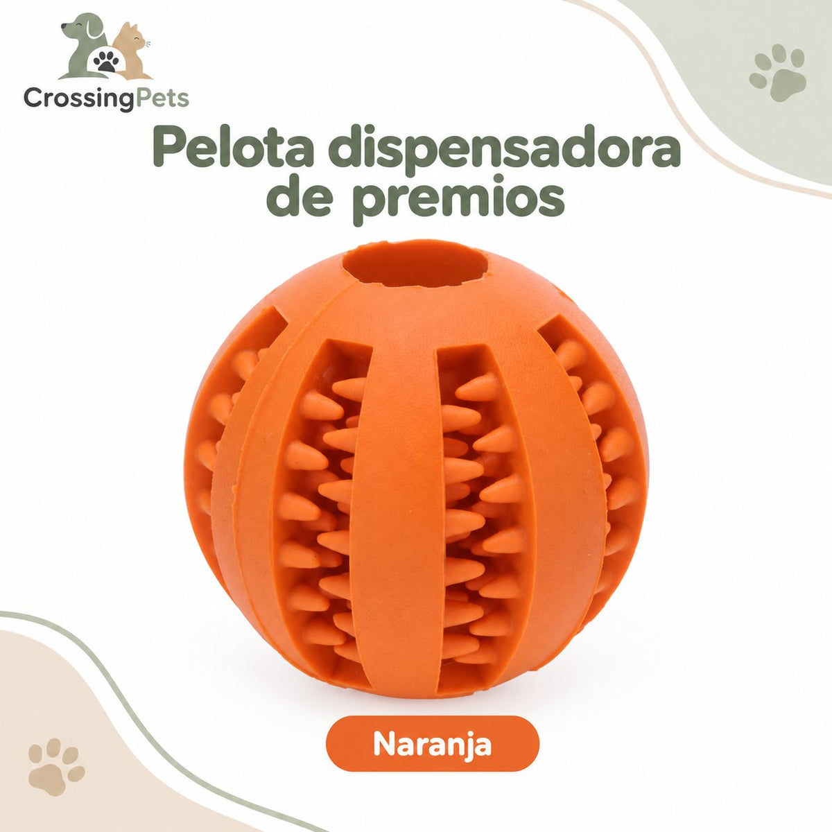 Pelota de goma dispensadora de premios — CrossingPets · imagen 3
