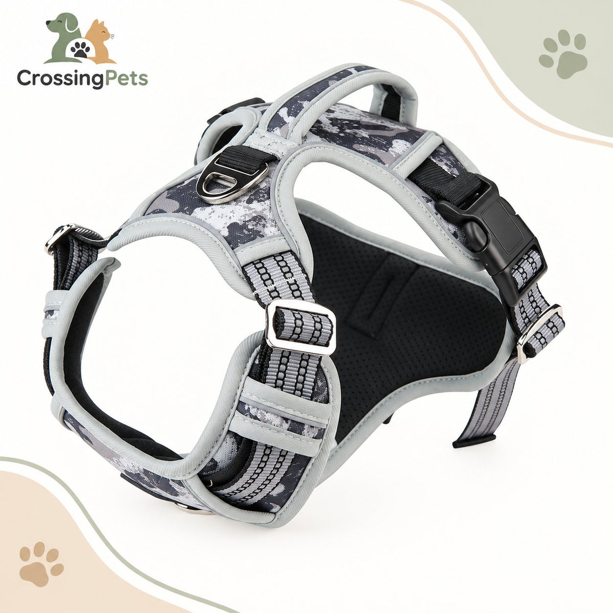 Arnés transpirable con bandas reflectantes — CrossingPets · imagen 6