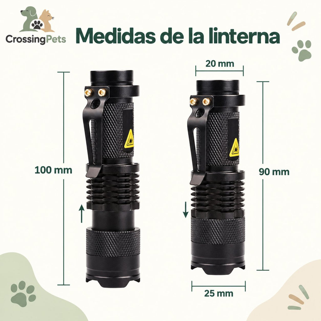 Linterna UV para localizar manchas de mascotas — CrossingPets · imagen 5