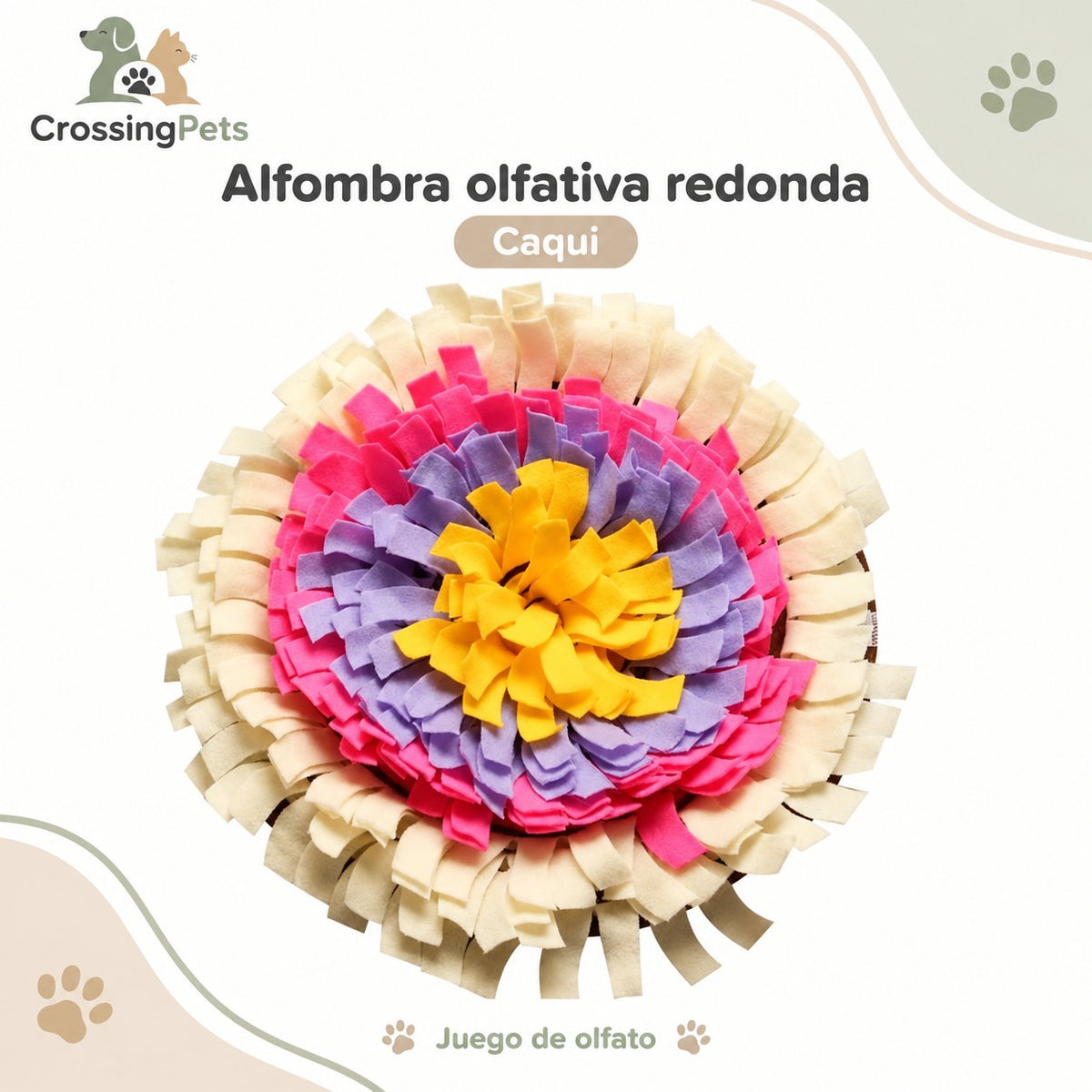 Alfombra olfativa redonda para perros — CrossingPets · imagen 3