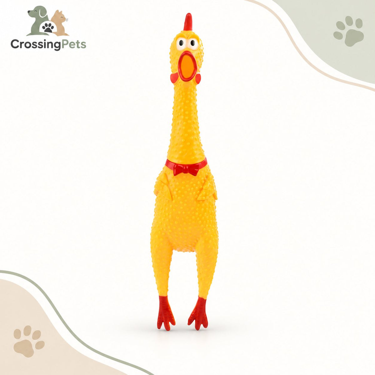Pollo de goma sonoro para perros — CrossingPets · imagen 1