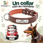 Collar de cuero personalizado con placa — CrossingPets · imagen 4