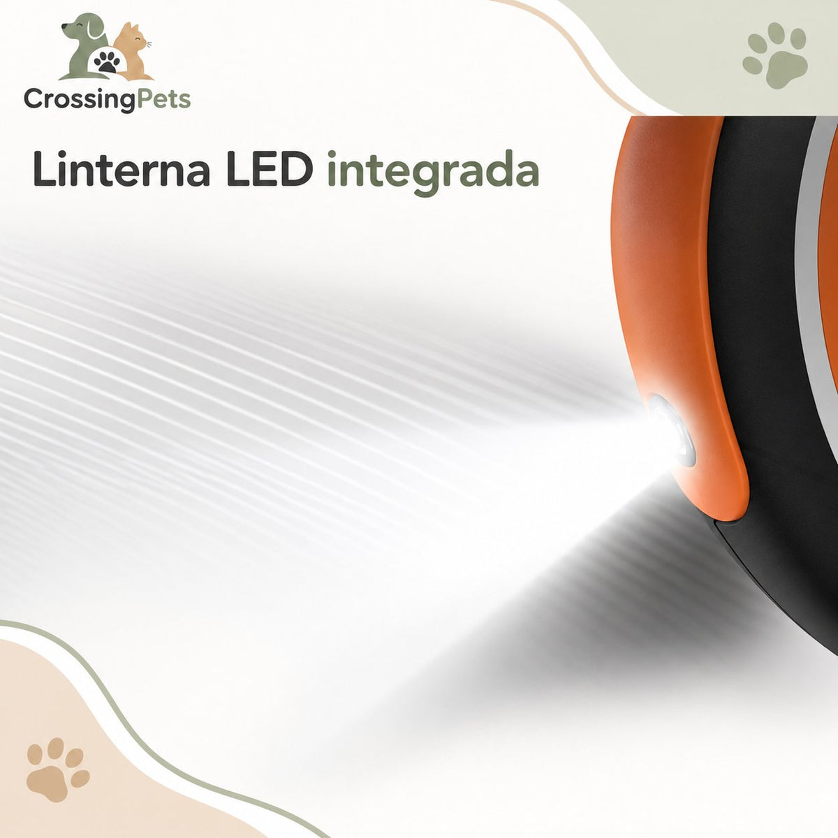 Correa extensible tipo pulsera con LED · 3 m — CrossingPets · imagen 5