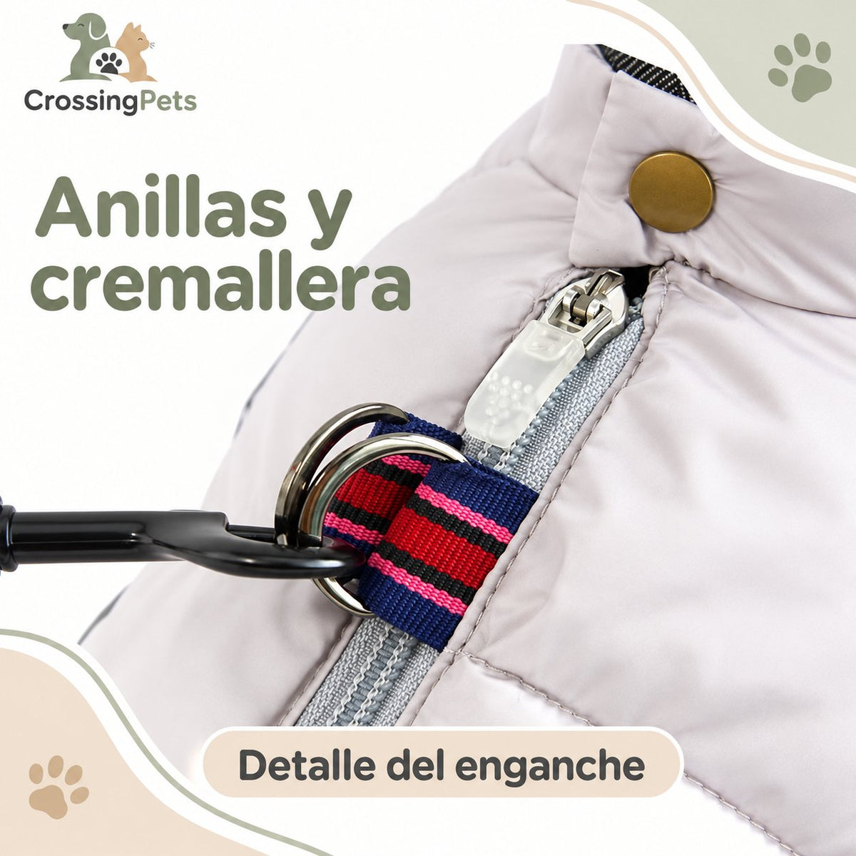 Mono de invierno reflectante con anilla — CrossingPets · imagen 11