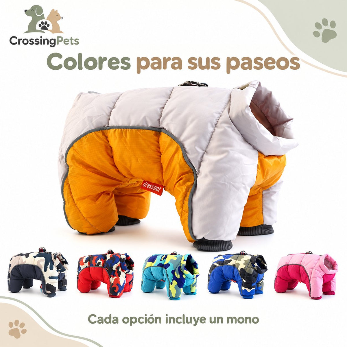 Mono de invierno reflectante con anilla — CrossingPets · imagen 9