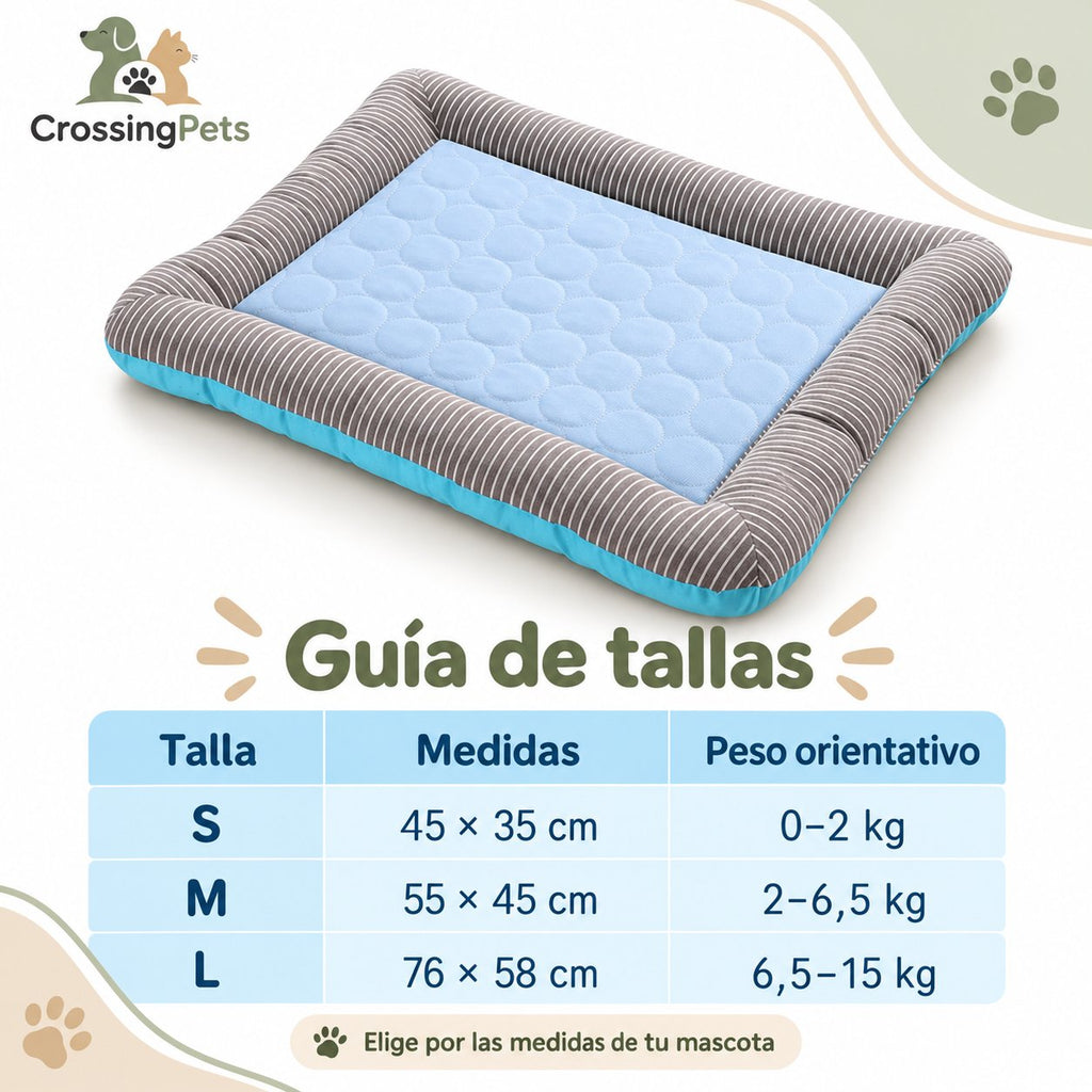 Cama acolchada de tejido refrescante — CrossingPets · imagen 8