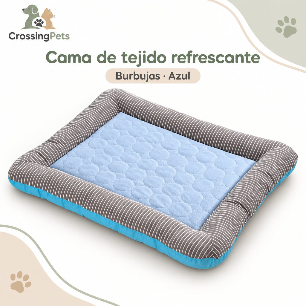 Cama acolchada de tejido refrescante — CrossingPets · imagen 1