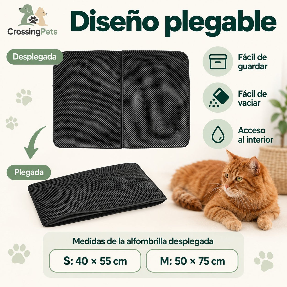 Alfombrilla de doble capa para el arenero — CrossingPets · imagen 7