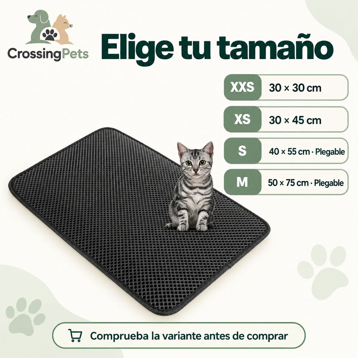 Alfombrilla de doble capa para el arenero — CrossingPets · imagen 5