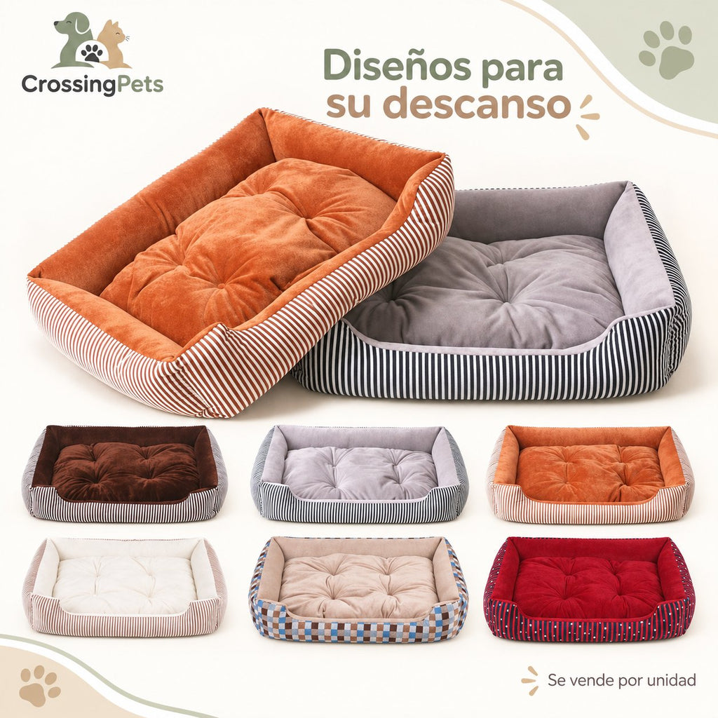Cama rectangular acolchada para perros — CrossingPets · imagen 7