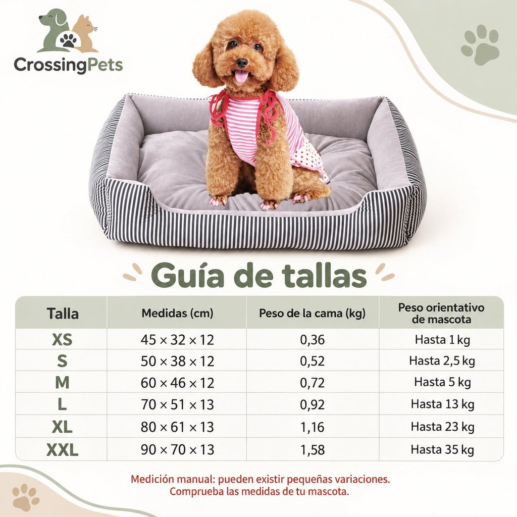 Cama rectangular acolchada para perros — CrossingPets · imagen 9