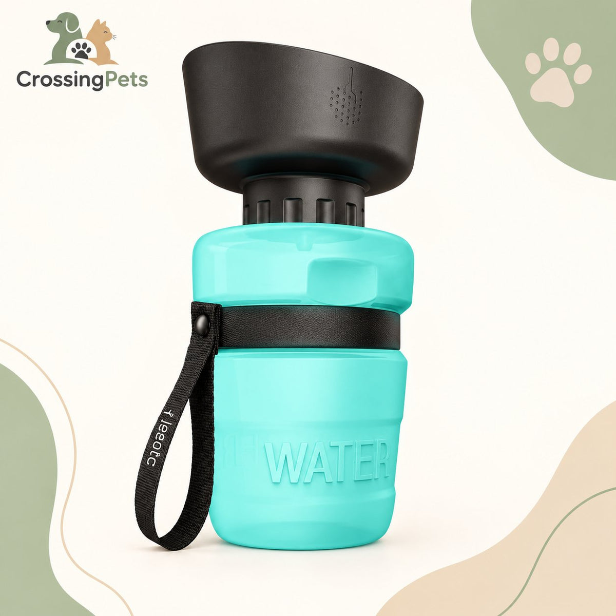 Botella de agua con cuenco plegable — CrossingPets · imagen 2