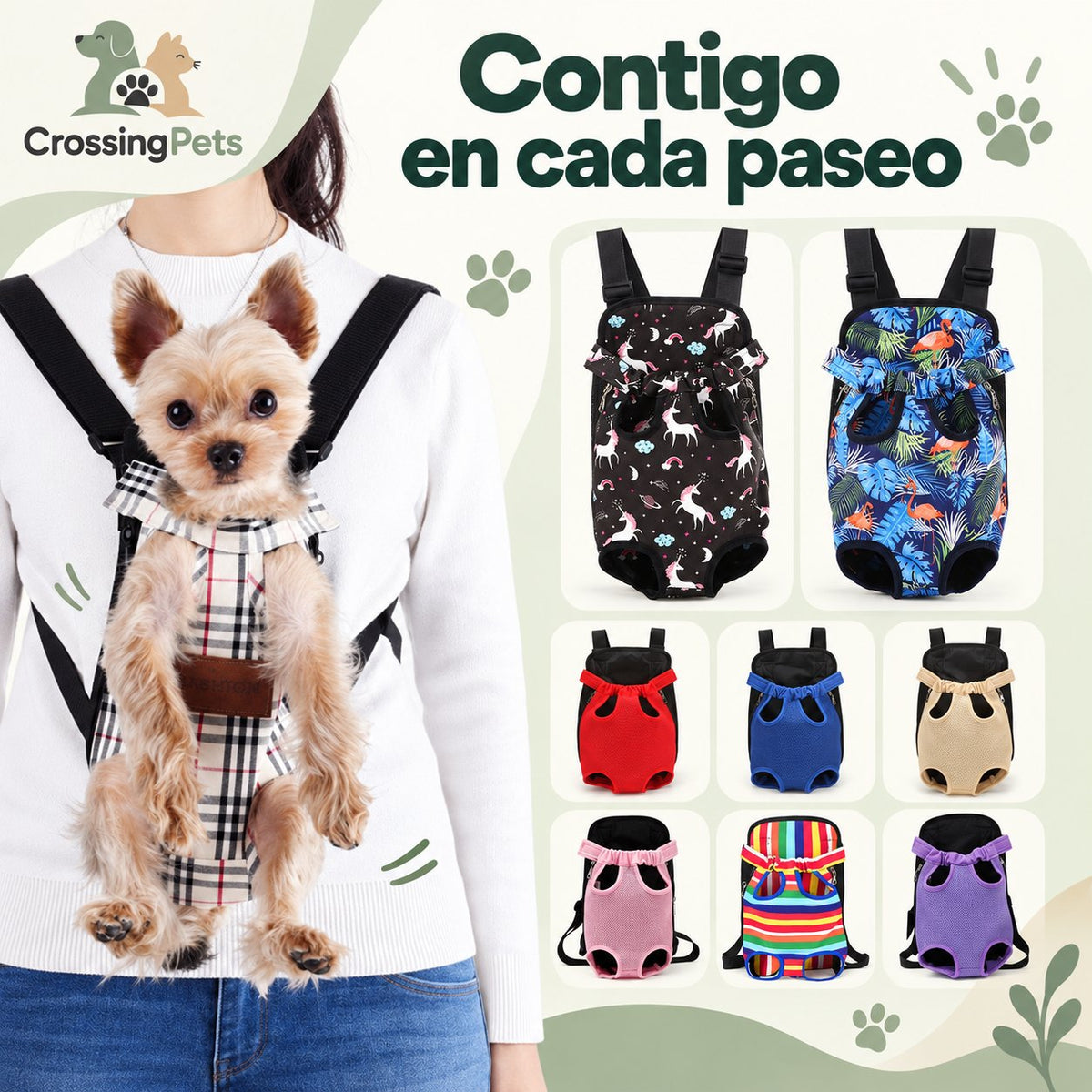 Mochila portamascotas de malla transpirable — CrossingPets · imagen 13