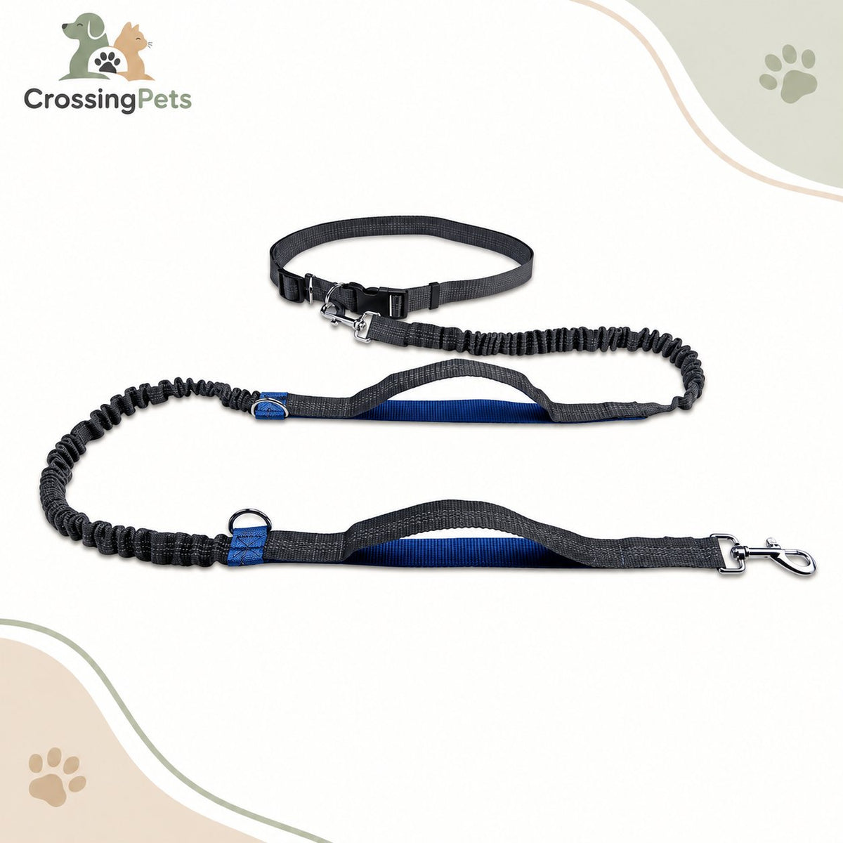 Correa manos libres para correr con cinturón — CrossingPets · imagen 3