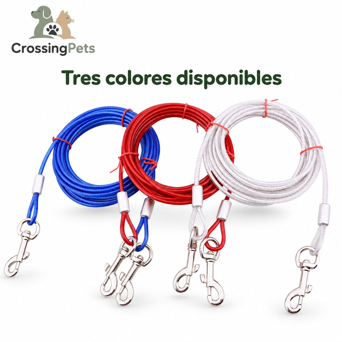 Detalle del cable de sujeción para perros — CrossingPets