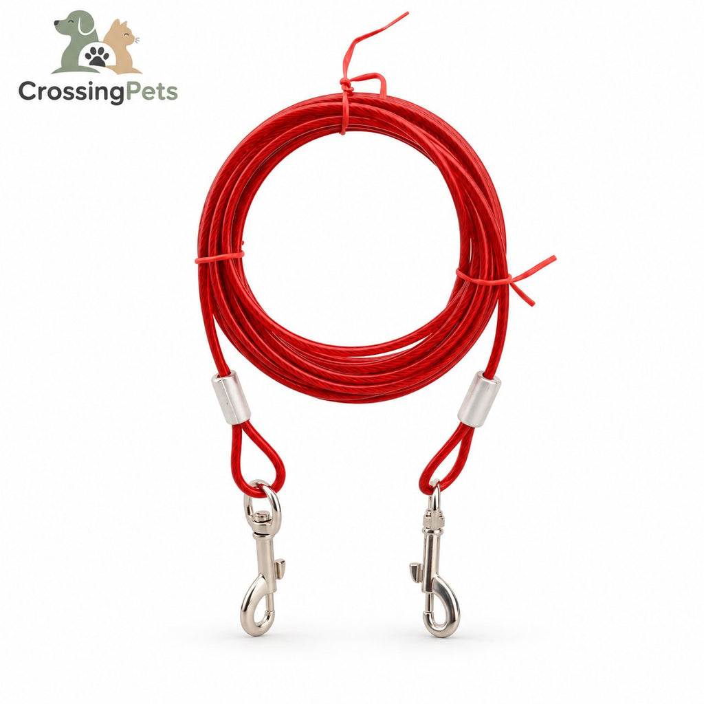 Cable de sujeción rojo para perros — CrossingPets