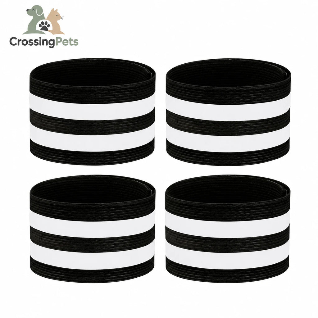 Reflective horse leg bands — image 1 with Spanish text